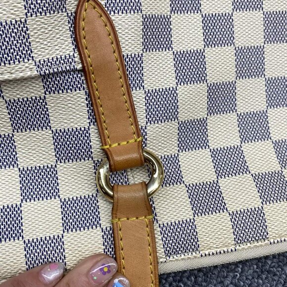 100% Authentic Louis Vuitton Totally White Damier Azur Canvas Tote Bag - Picture 4 of 16
